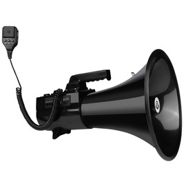 MyMealivos 75W 1000 Professional Yard Sound Range Heavy PA Bullhorn Megaphone Speaker, Adjustable Volume, Loud Hand Held Megaphone, Outdoor Activities, Coaching, Football, Baseball, Hockey(Black)