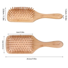 Natural Bamboo Hair Brush,Magic Hair Brush for Massage,Detangling Hair Brush with Tail Comb for Women Men Kids