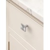 SORWDUERM 5 Pack Brushed Nickel Knobs Square Drawer Pulls Bathroom