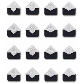 JOLEES Boutique Embossed Photo Corners, Silver Accents 16/Package