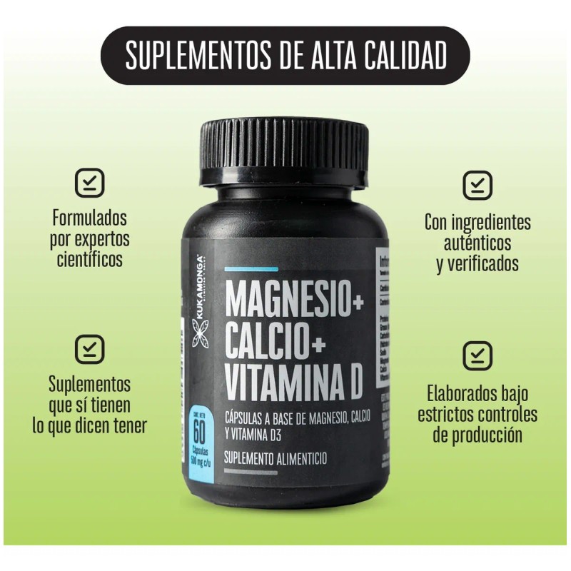Kit De 2 Frascos De Magnesio Calcio Vitamina D 60