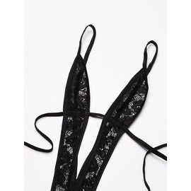 BODYZONE Womens Lace Sling Shot W/Underbust Strap, Black, One Size