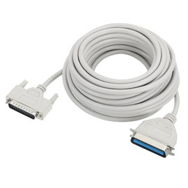 sourcing map DB25 25-Pin Parallel Port Printer Cable, 29.7ft(9.0m) DB25 25 Pin Male to CN36 36 Pin Male Converter with Nickel-Plated Connectors for Scanners Printers Beige