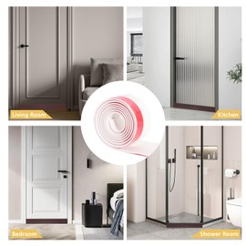 HKDZ Door Draught Excluder Door Draft Stopper, Door Bottom One Sided Seal Draft Blockers, Under Door Draft Stopper Seals Sweep Weather Stripping Soundproof for Interior／Exterior Doors, 100cm/2 Pack