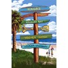 ART.COM Stretched Canvas Print Kauai, Hawaii - Destination Signpost by