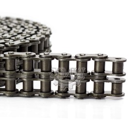 Jeremywell 50-2 Double Strand Duplex Roller Chain 10 Feet with 1 Connecting Link