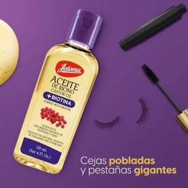 Jaloma Aceite de Ricino + Biotina para Pestañas y Cejas, 120ml | Ayuda con el crecimiento natural