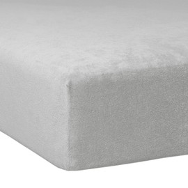 TRAUMSCHLAF Fleece Terry Fitted Sheet Platinum 90 x 190 cm - 100 x 200 cm