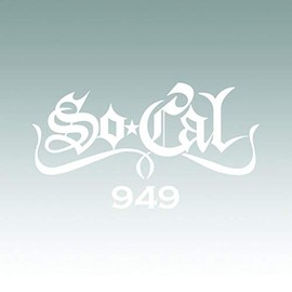 So Cal 949 Sticker - Decal - Die Cut - Pride Represent SoCal - White 6.00" x 3.32"