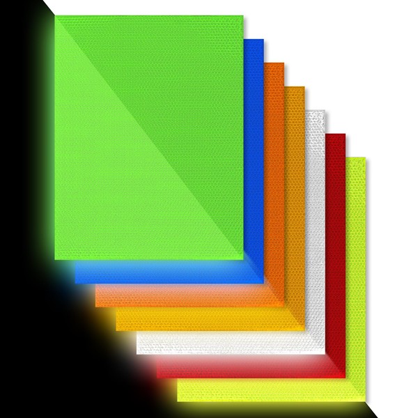 7 Blätter 11,4 x 8,9 Zoll Selbstklebende Reflektorband, Wasserdicht Reflektierende