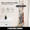 IMILLET 2 Pack Mop and Broom Holder, Wall Mounted Organizer