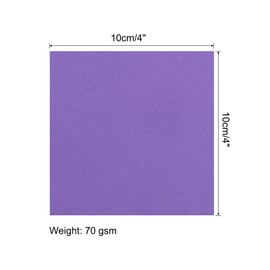QUARKZMAN 100 Sheets Origami Paper Double Sided Deep Purple 10x10cm 70gsm Square Folding Sheet for Arts Crafts Beginners Gift Decorations