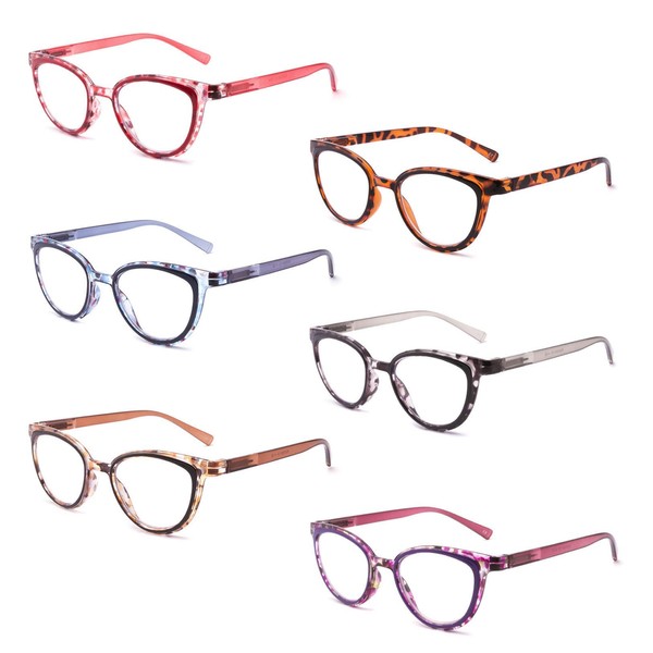 IVNUOYI 6 Pack Reading Glasses Blue Light Blocking Fashion Ladies