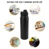 Stainless Steel Water Bottle Leak Proof Black Lightweight Insulated Water