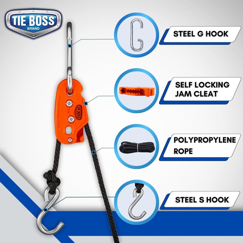 Tie Boss - 3/8 Inch, Heavy Duty, (300 lbs Working