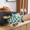 Ohocut Green Checkered Oven Mitts Heat Resistant, Vintage Retro Checkerboard