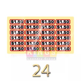 For GREENWALD Wascomat, Ipso, Huebsch 24PK GLOSSY  SLIDE DECAL $1.50 For GREENWALD Wascomat, Ipso, Huebsch, 00-9104-25