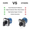 VictorsHome Changeover Switch LW28-63 3 Positions 12 Terminals Universal Rotary