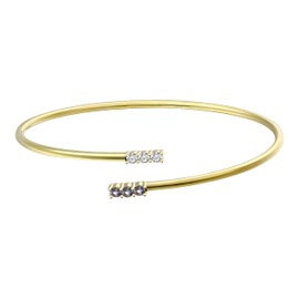 14K Yellow Gold Plated Silver Bracelet With 0.18 Carat Total Weight Lab Grown Diamond (D-E Color, Round Brilliant Shape, VS Clarity) Bracelet For Women, Gift For Her Jewelry For Women