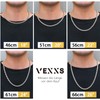 VEXXS 3/4/5/6 mm Men's Curb Chain, 18 K Gold Plated