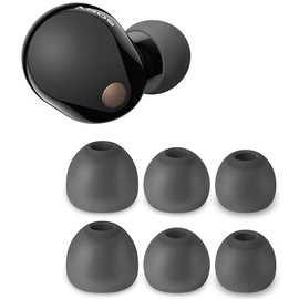 Geiomoo Silicone Ear Tips for Sony WF-1000XM5, Replacement Eartips Earbuds Earpads (Black, L/M/S)