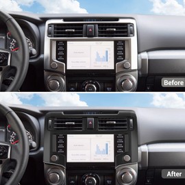 Hoolcar Dashboard Center Console Navigation Trim Panel Decoration GPS Interior Cover Trim Accessories Compatible with 2020-2023 Toyota 4Runner, Matte Black