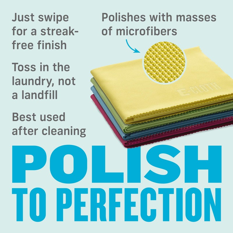E-Cloth Polishing Microfiber Cleaning Cloth, 4-Pack - Microfiber Polishing Towels