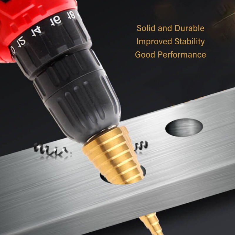 6PCS Set Step Drill Bit Set Steel 4‑12 4‑20 4‑32mm