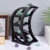 INFUNLY Black Crescent Moon Shelf Wooden Decorative Moon Shelf Display