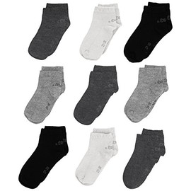 s.Oliver Boys' Trainer Socks (Pack of 9), Grey (grey 49), 35 - 38