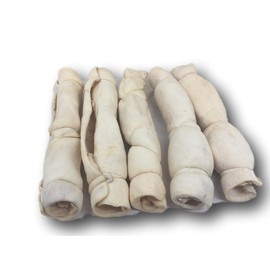 Top Dog Chews – 9” – 11” Beef Cheek Rolls, 5 Pack, Long Lasting Dog Bones for Aggressive Chewers, Rawhide Free Dog Treats