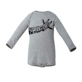Indigo Legend Unisex Baby Giraffe Bodysuit for Baby, Clothes (Gray Long-Sleeves, 0-3 Months)