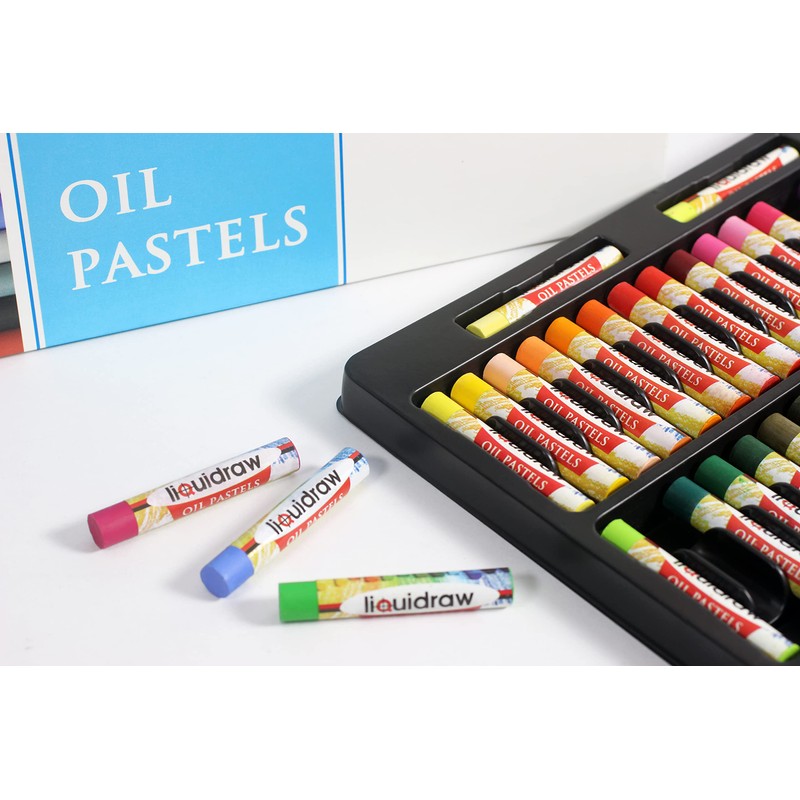 Liquidraw Oil Pastels For Art, 52 Colours Soft Oil Pastels