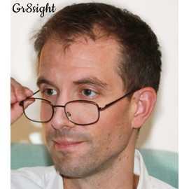 Gr8Sight 8-Pack Metal Frame Reading Glasses with Spring Hinged Arms for Women and Men Readers