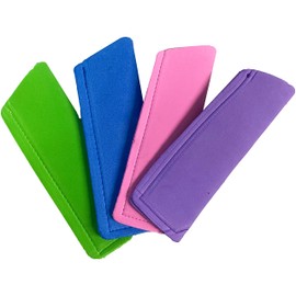 Black Duck Brand Ice Pop Sleeves, 4-Pack Popsicle Holder Bags, Original EVA Freezer Popsicle Covers, 4 Original Colors (4)