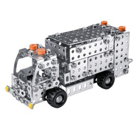 Eitech 00281 Metal Construction Kit - Truck Garbage Truck, 280 Components, Tilting Rubbish Car, Model Vehicle, Rubbish Vehicle Approx. 20 cm, Construction Toy for Children from 8 Years