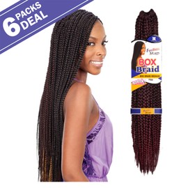 FreeTress Synthetic Hair Crochet Braid Medium Box Braids (6-pack, OM3TCLOVE)