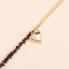 MarveBard Colorful Natural Quartz Choker Necklaces Unique Gold Heart Pendant
