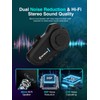 Moman Motorcycle Intercom, H2 Pro【2 Pack Carbon】 Helmet Headset Wireless