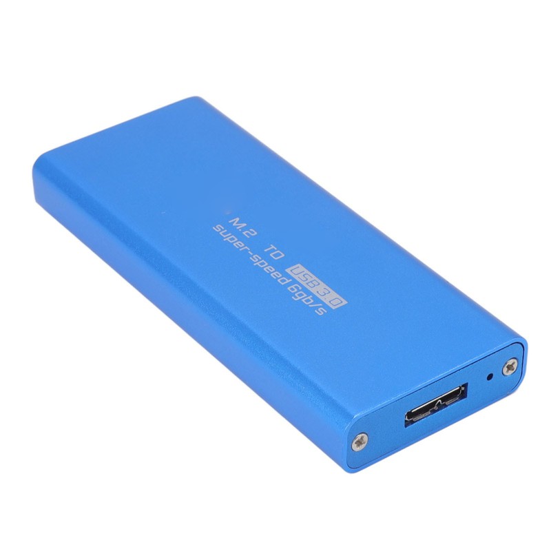 MSATA to USB3.0 Enclosure Adapter Case 6Gbps Blue MSATA SSD