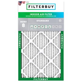 Filterbuy 15x25x1 Air Filter MERV 8 Essential Dust & Allergy Defense (1-Pack), Electrostatic Pleated HVAC AC Furnace Filters Replacement (Actual Size: 14.50 x 24.50 x 0.75)