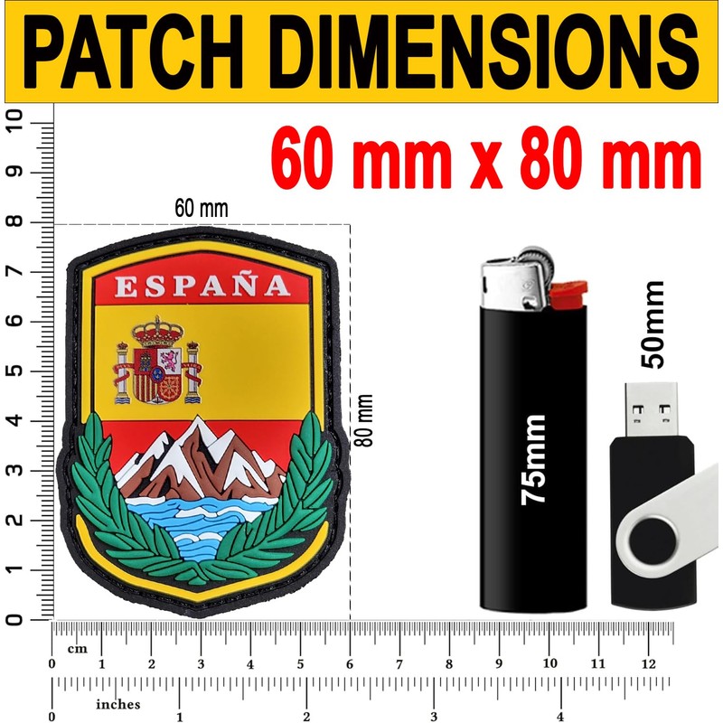 Patch PVC SPAGNA Fosforescente Patch 3D PVC Scratch Hook Loop