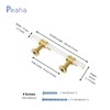 Peaha 10 Pack 3 Inch Acrylic Cabinet Pulls Gold Drawer