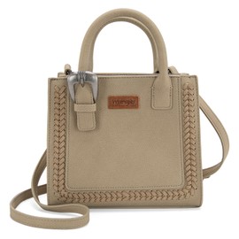 Wrangler Tote Bag for Women Top-handle Handbags Western Satchel Purses with Crossbody Strap Tan WG168-8012TN