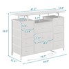 LUMTOK 11 Drawers Dresser with Fabric Drawers,Charging Station, LED Lights