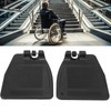 Pair Wheelchair Footplate 19x16cm Footrest Thickened ABS Plastic Nonslip Texture