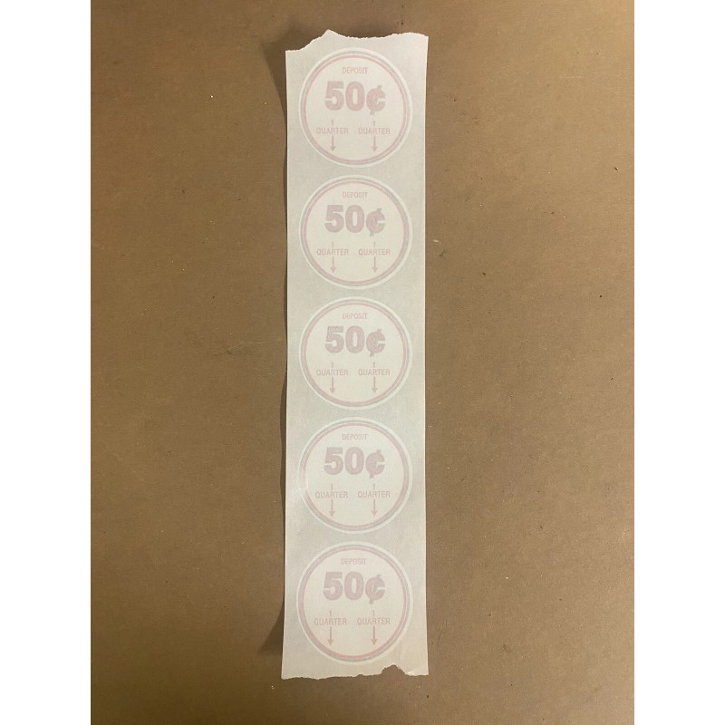 .50 Cent “INSIDE” Price Decal Sticker—PACK OF 10