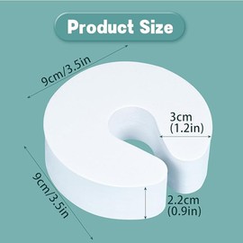 6 Pack Door Finger Pinch Guards Baby Proof Door Slam Stopper Safety Door Guard Made of Soft Foam Prevent Injuries Slamming Door Child or Pet from Getting Locked in Room (White)