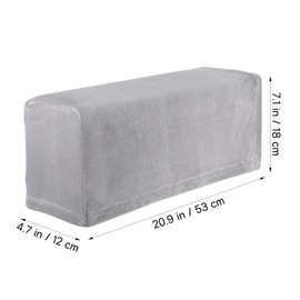 Homoyoyo Elastic Cover 2Pcs Stretch Armrest Covers Sofa Armrest Protector Chair Pillowcase Recliner Cushion for Recliner Armchair Couch Grey Sofa Armrest Cover（19.65x7.86x4.72inch）