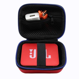 Hart Reise Tasche Case für JBL GO/JBL GO 2 Ultra Wireless Bluetooth Lautsprecher von GUBEE (Rot)